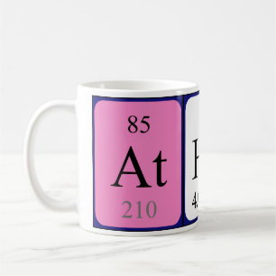 Caneca De Café Mug do nome da mesa periódica Athena