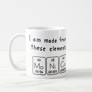 Caneca De Café Mug do nome da mesa periódica da Monica