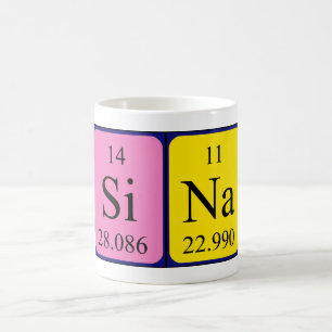 Caneca De Café Mug do nome da mesa periódica da Sina