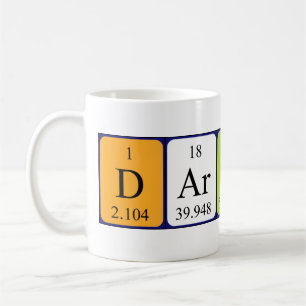 Caneca De Café Mug do nome da mesa periódica Darvin