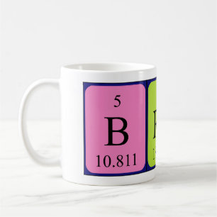 Caneca De Café Mug do nome da mesa periódica de intervalo