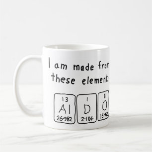 Caneca De Café Mug do nome da mesa periódica do Aldo