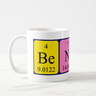 Caneca De Café Mug do nome da mesa periódica do Benny