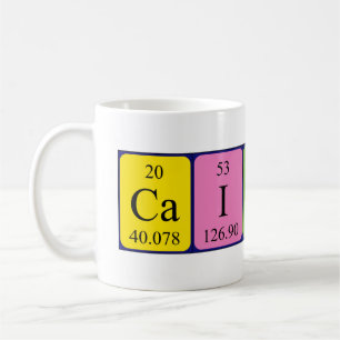 Caneca De Café Mug do nome da mesa periódica do Caitlin