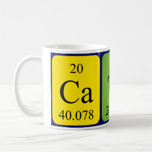 Caneca De Café Mug do nome da mesa periódica do Catlin