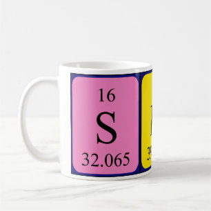 Caneca De Café Mug do nome da mesa periódica do céu