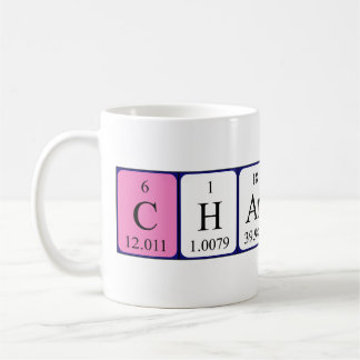 Caneca De Café Mug do nome da mesa periódica do Charisse