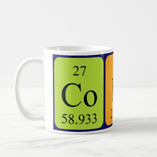 Caneca De Café Mug do nome da mesa periódica do Cody (Esquerda)