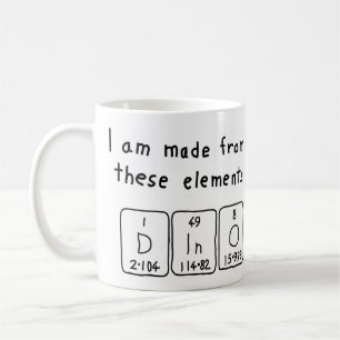 Caneca De Café Mug do nome da mesa periódica do Dino