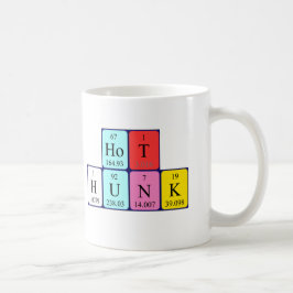 Caneca De Café Mug do nome da mesa periódica do hot hunk