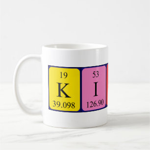 Caneca De Café Mug do nome da mesa periódica do Kitti
