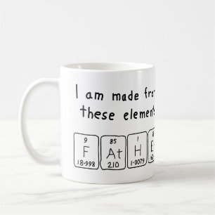 Caneca De Café Mug do nome da mesa periódica do pai