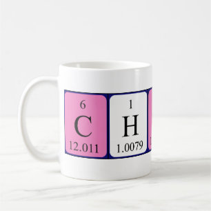 Caneca De Café mug do nome da mesa periódica do pintinho
