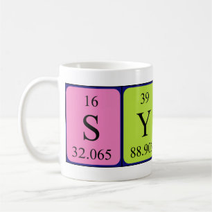 Caneca De Café Mug do nome da mesa periódica do Sylas