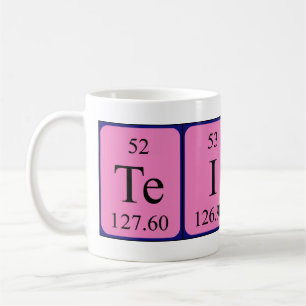 Caneca De Café Mug do nome da mesa periódica do Teiko