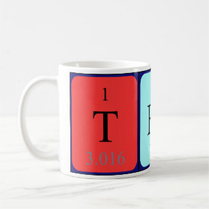 Caneca De Café Mug do nome da mesa periódica do Tess