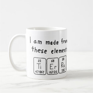 Caneca De Café Mug do nome da mesa periódica do Tierra