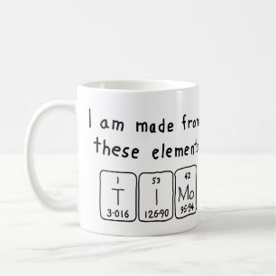 Caneca De Café Mug do nome da mesa periódica do Tino