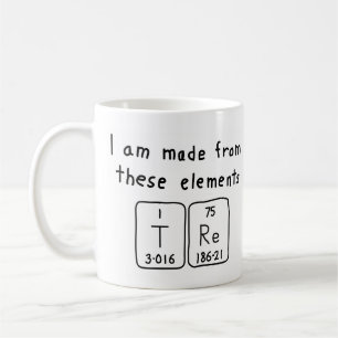 Caneca De Café Mug do nome da mesa periódica do Tre