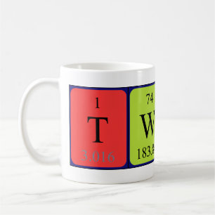 Caneca De Café Mug do nome da mesa periódica do Twila