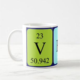 Caneca De Café Mug do nome da mesa periódica do Vesta