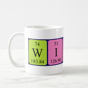 Caneca De Café Mug do nome da mesa periódica do Wissam