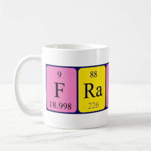 Caneca De Café Mug do nome da mesa periódica Franche