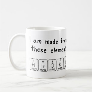 Caneca De Café Mug do nome da mesa periódica Hiroki