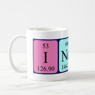 Caneca De Café Mug do nome da mesa periódica Indira