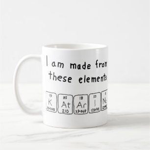 Caneca De Café Mug do nome da mesa periódica Katarina
