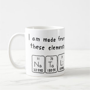 Caneca De Café Mug do nome da mesa periódica Natali