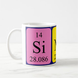 Caneca De Café Mug do nome da mesa periódica Sinah