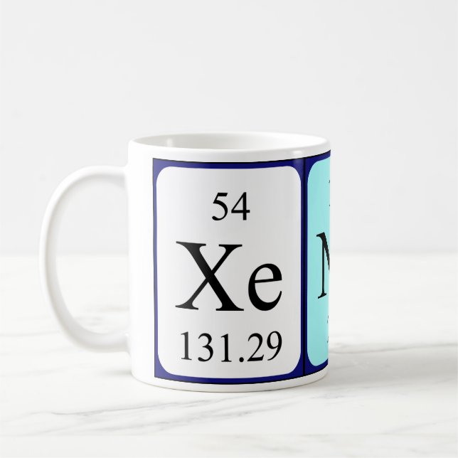 Caneca De Café Mug do nome da mesa periódica Xenos (Esquerda)