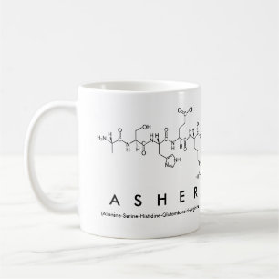 Caneca De Café Mug do nome do peptídeo Asher