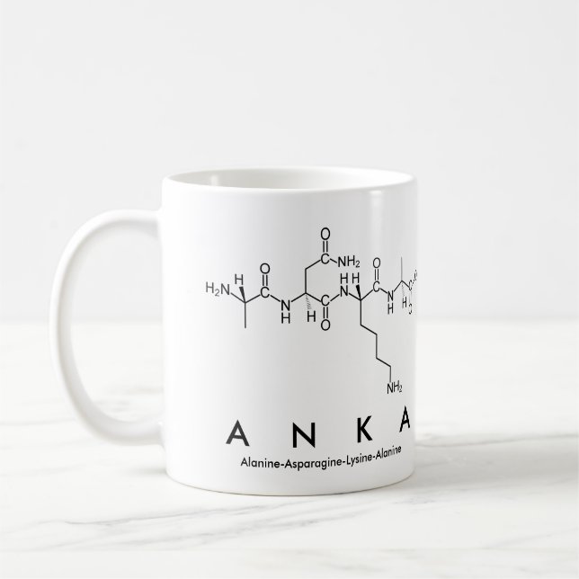 Caneca De Café Mug do nome do peptídeo da Anka (Esquerda)