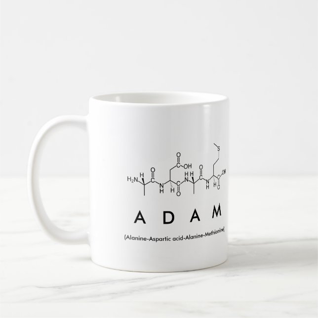 Caneca De Café Mug do nome do peptídeo de Adam (Esquerda)
