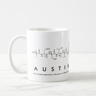Caneca De Café Mug do nome do peptídeo de Austin