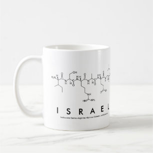 Caneca De Café Mug do nome do peptídeo de Israel