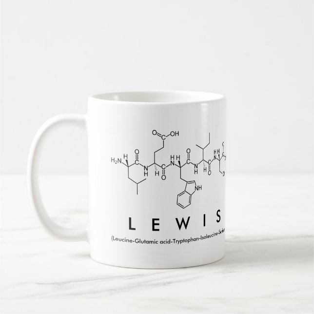 Caneca De Café Mug do nome do peptídeo Lewis (Esquerda)