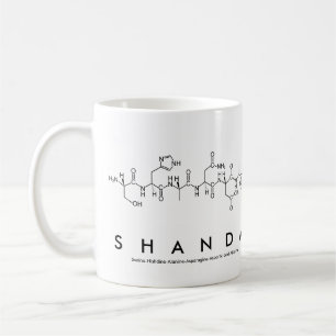 Caneca De Café Mug do nome do peptídeo Shanda