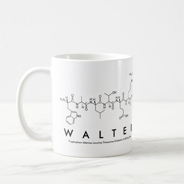Caneca De Café Mug do nome do peptídeo Walter (Esquerda)
