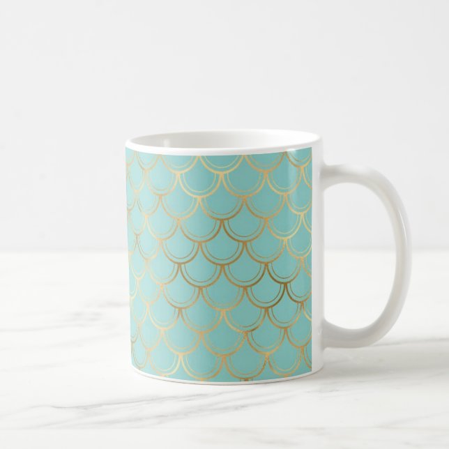 Caneca De Café MUG Dourado&Verde (Direita)