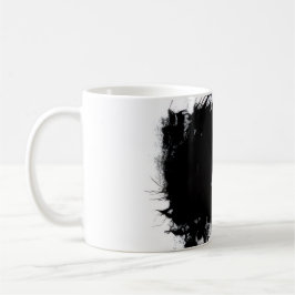 Caneca De Café Mug  Edgy Black Ink Splatter Abstract Grunge Desig