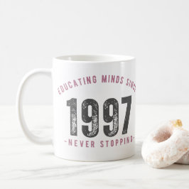 Caneca De Café Mug - 'Educating Minds Since 1997 Never Stopping'
