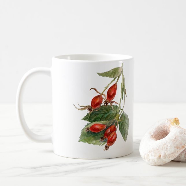 Caneca De Café Mug "églantier sauvage"  (Com Donut)