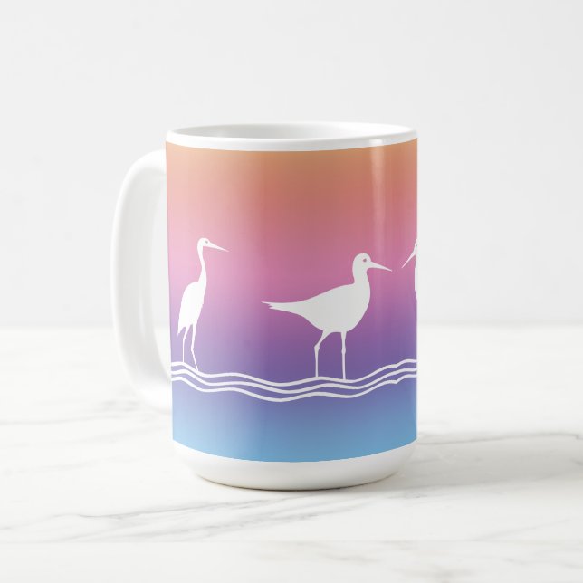Caneca De Café Mug - Egretas na Terra (Frente Esquerda)