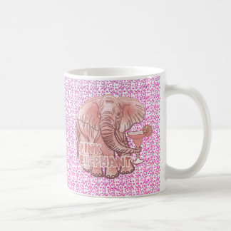 Caneca De Café Mug Elefante Rosa