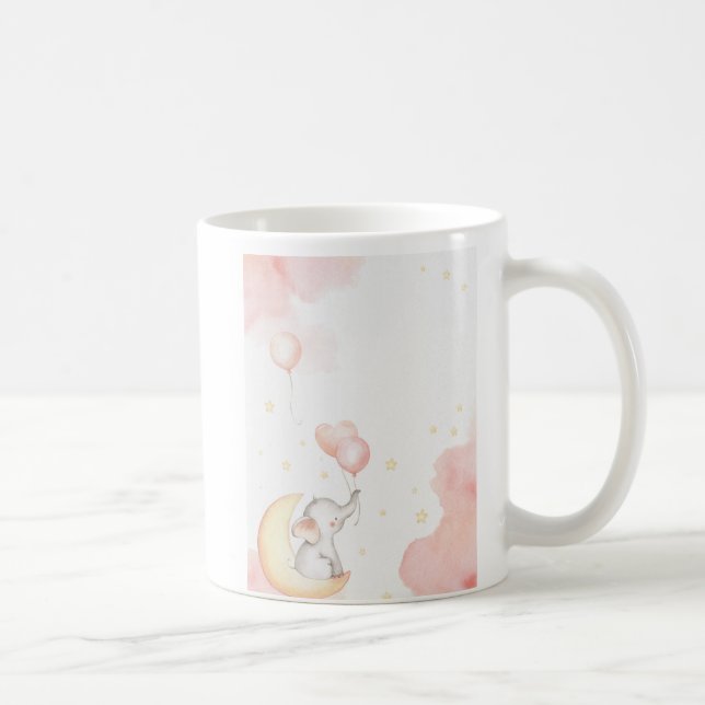Caneca De Café Mug Elefante Rosa (Direita)