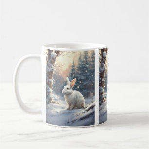 Caneca De Café Mug"Elegância Whimsical: Coelho Branco Mug for Del