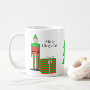 Caneca De Café Mug Elf de Natal - Pacote de presentes distribuído